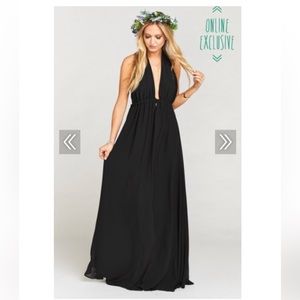 NWOT black  Show Me Your Mumu Luna halter dress